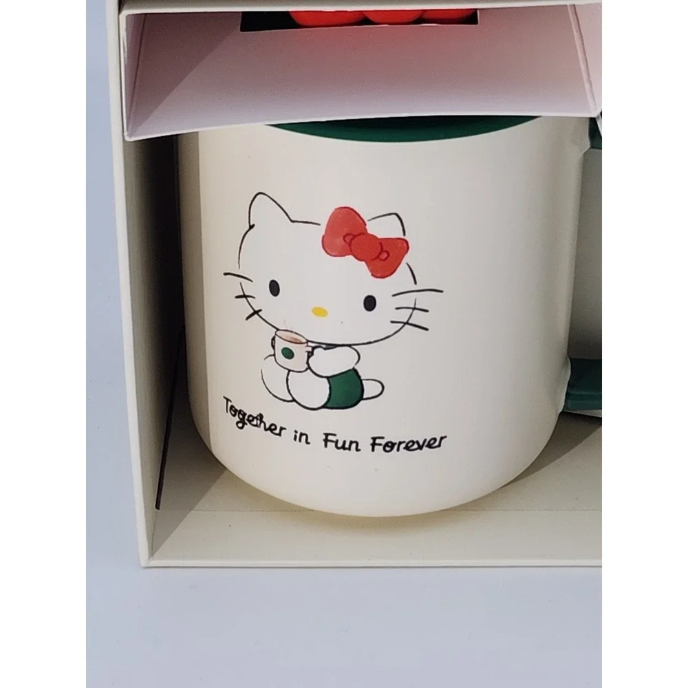 STARBUCKS x HELLO KITTY Ceramic Bow Top 16oz Mug -‎ Together In Fun Forever-NIB